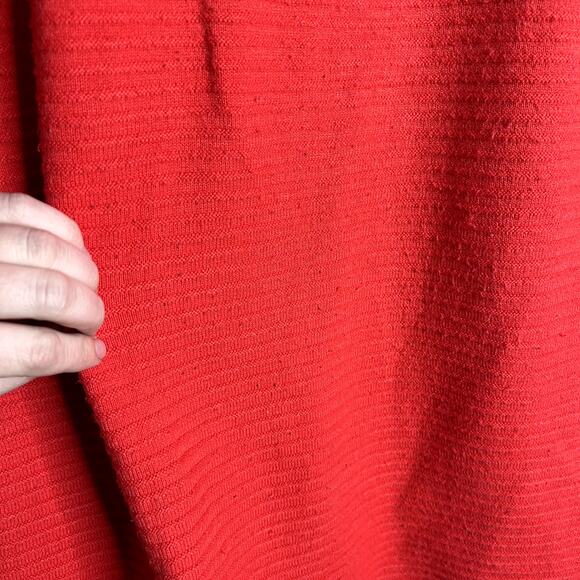 French Connection Red-Orange Ribbed Sweater - Picture 3 of 6